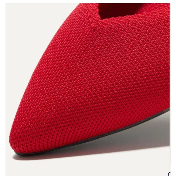 ROTHY'S Women's Comfortable Pointed-Toe Knit Upper Flats in Red Size 7.5 NWOB - Picture 2 of 14